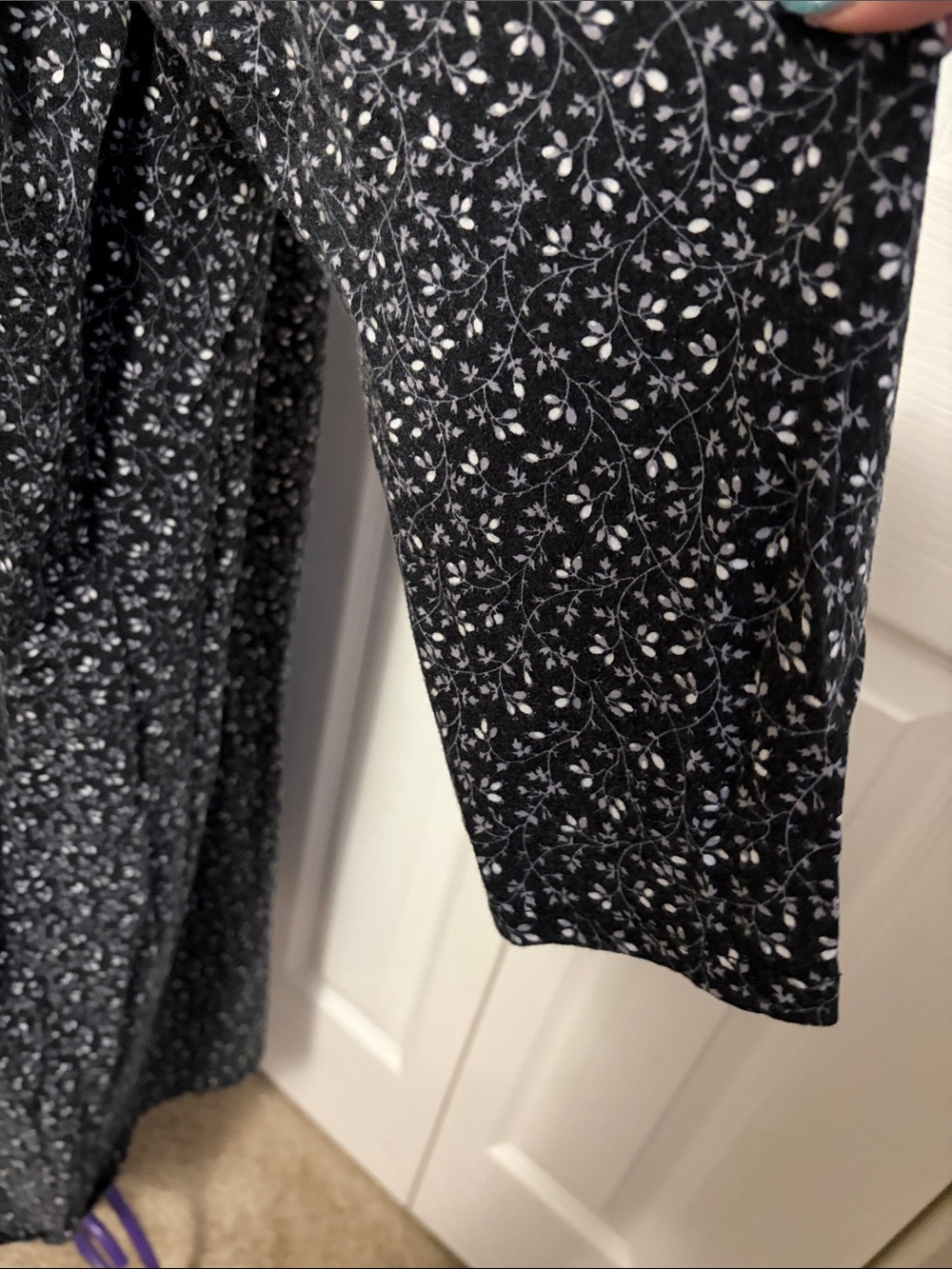 Croft and Barrow Black Floral Print Pullover Midi Cotton Nightgown Size 3X - Picture 6 of 15